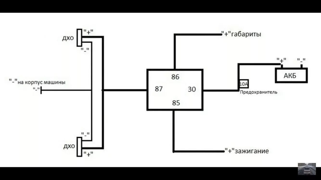 Подключить дхо ваз. Схема подключения дневных ходовых огней через 4 контактное реле. Схема подключения ходовых огней через реле 4 контактное. Схема подключения ходовых огней через реле 4 контактное от генератора. Схема подключения ходовых огней через реле.