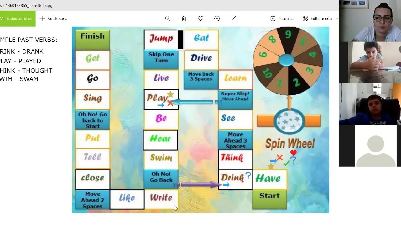 Past simple genially game. Past simple genially game