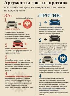 Материнский капитал можно тратить на машину