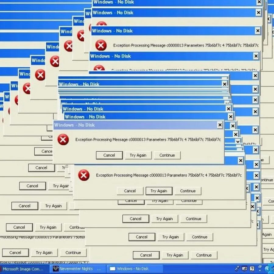 Exception processing message parameters. Ошибка Windows. Много ошибок виндовс. Фото ошибки виндовс. Окно ошибки Windows.