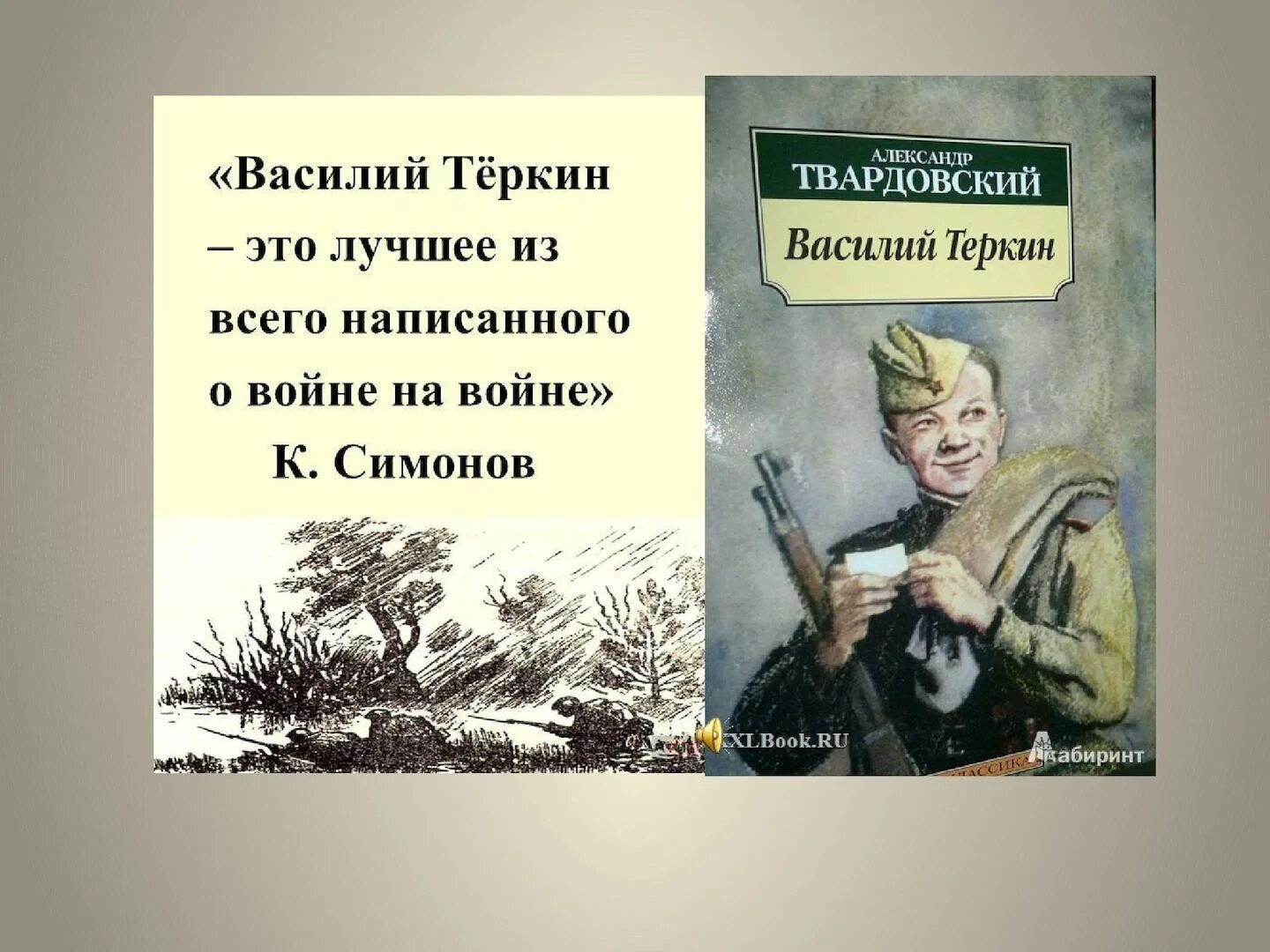 Из какого произведения теркин