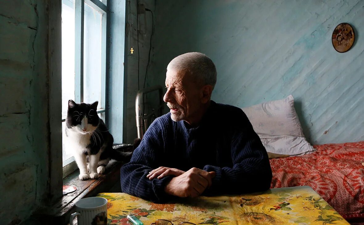 Старик и кот. Дедушка кот. котики и старики. одинокий дедушка. старики в деревне.