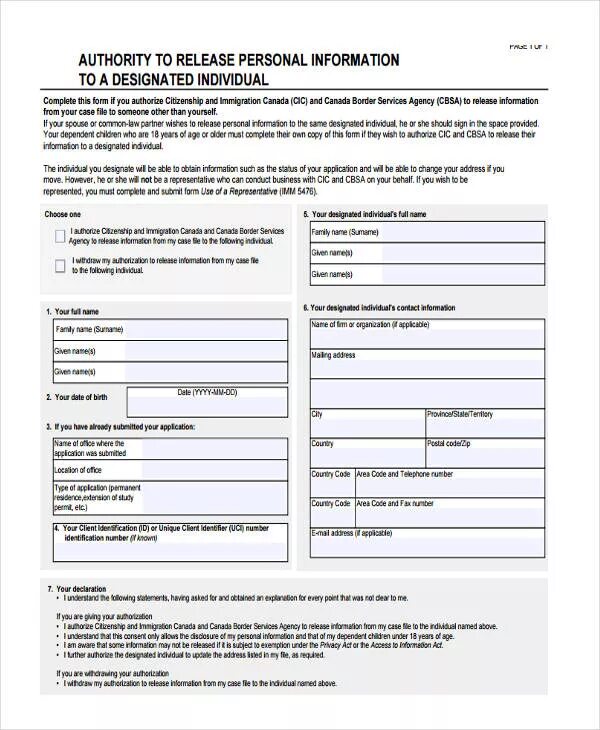 Complete with the form about yourself. Case information form application form. release personal.