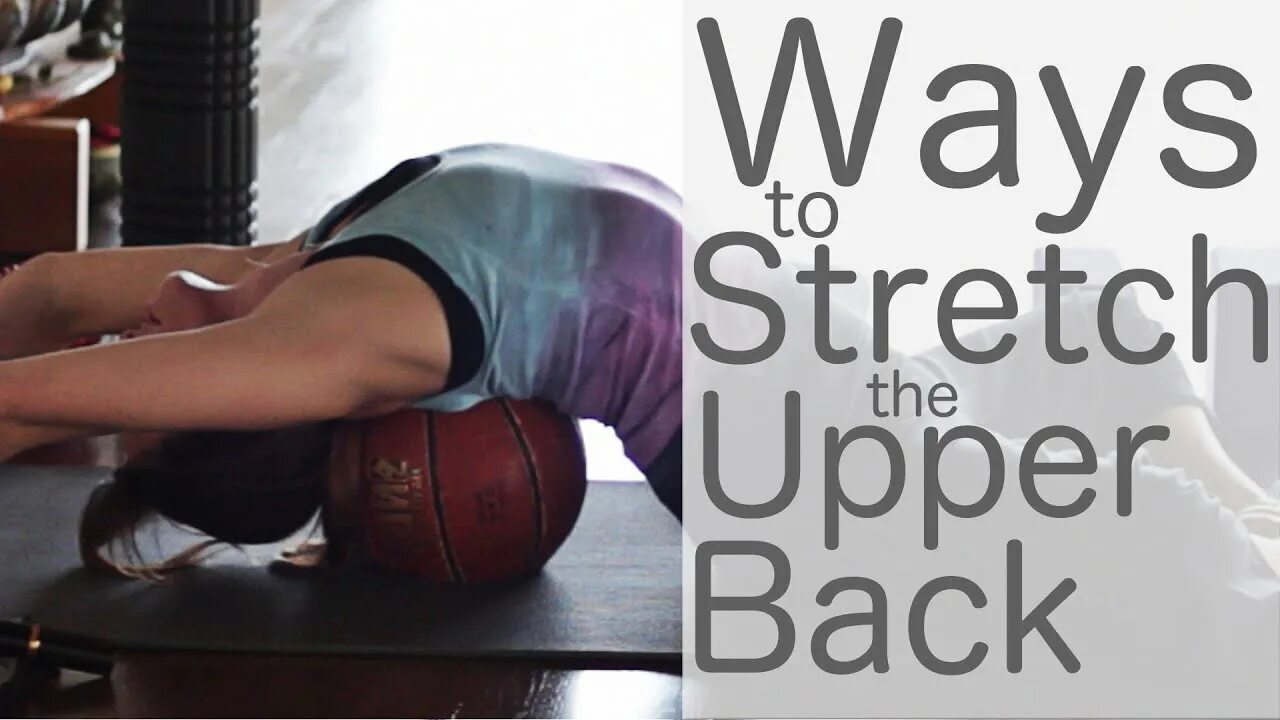 Stretching back. Upper back stretch. Nupper.