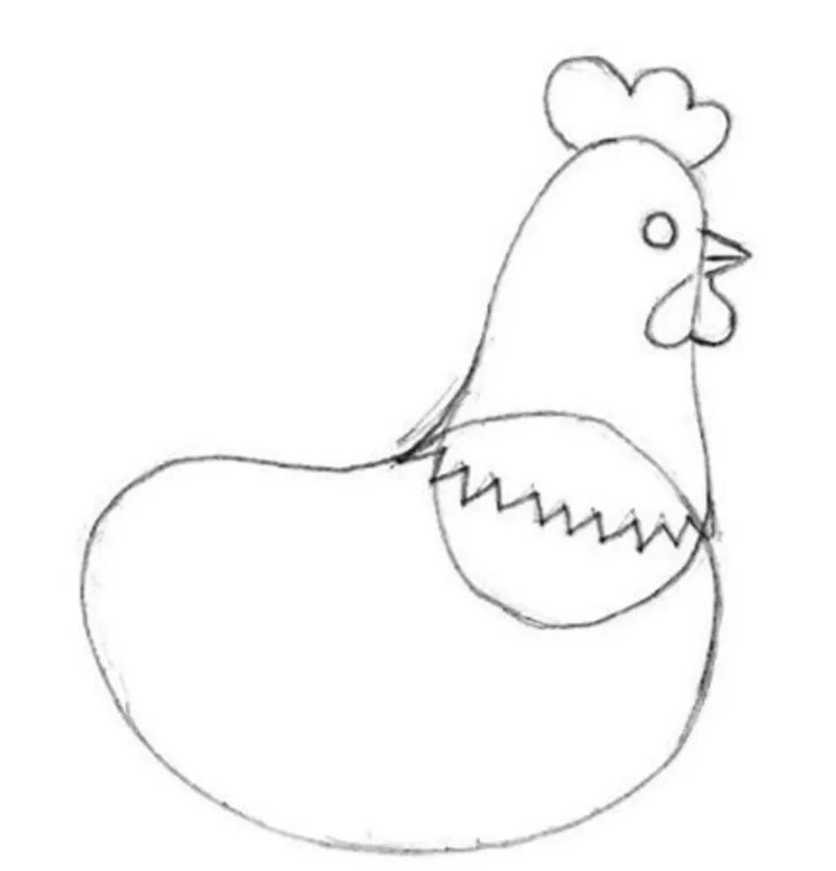 Курица карандашом. Курочка рисунок для детей карандашом. Курица карандашом для детей. Курица для срисовки.
