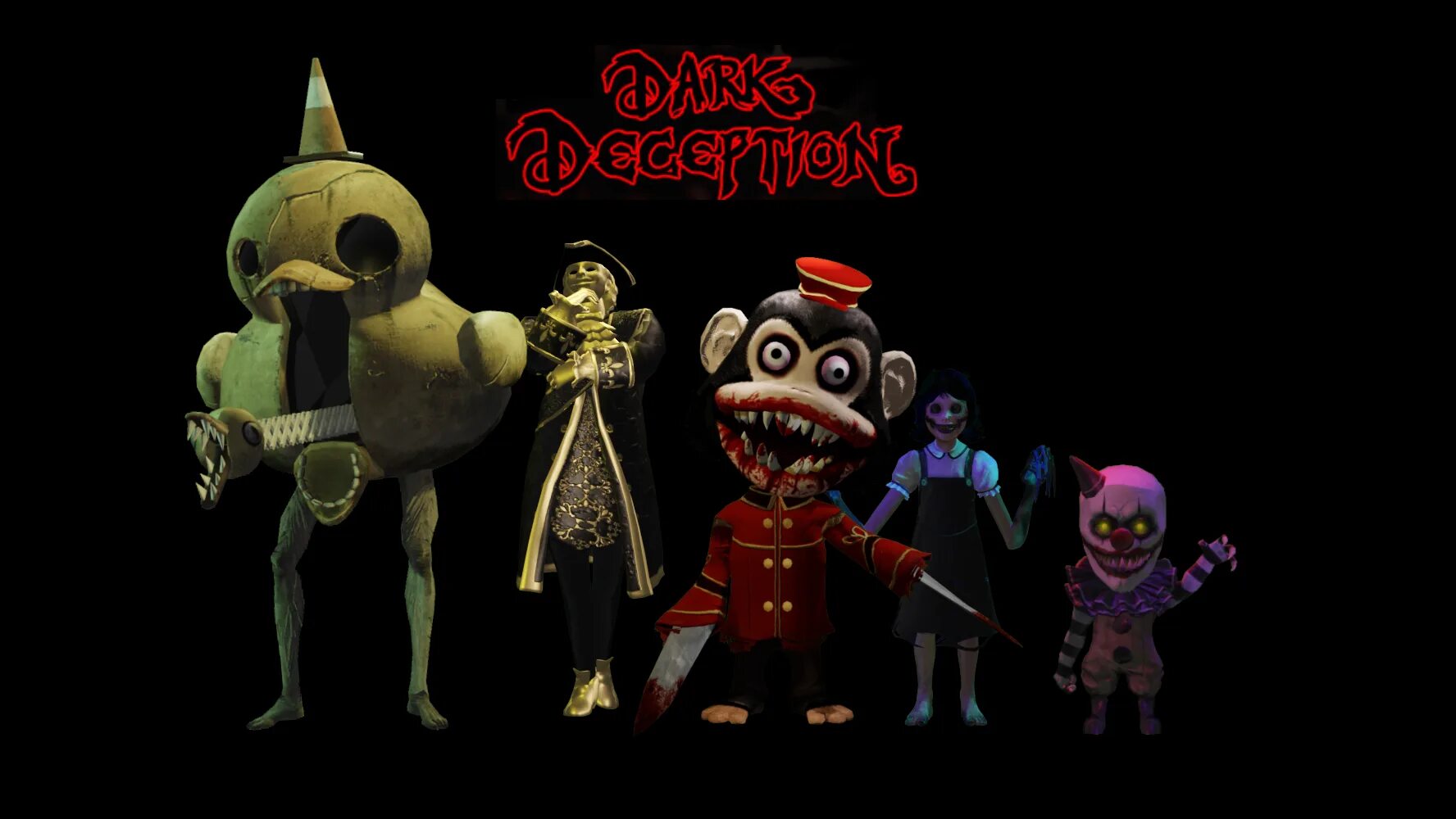 Игра Dark Deception. Дарк Десепшен АНИМАТРОНИКИ. Дарк Десепшен игрушки. Пенни дарк Десепшен.