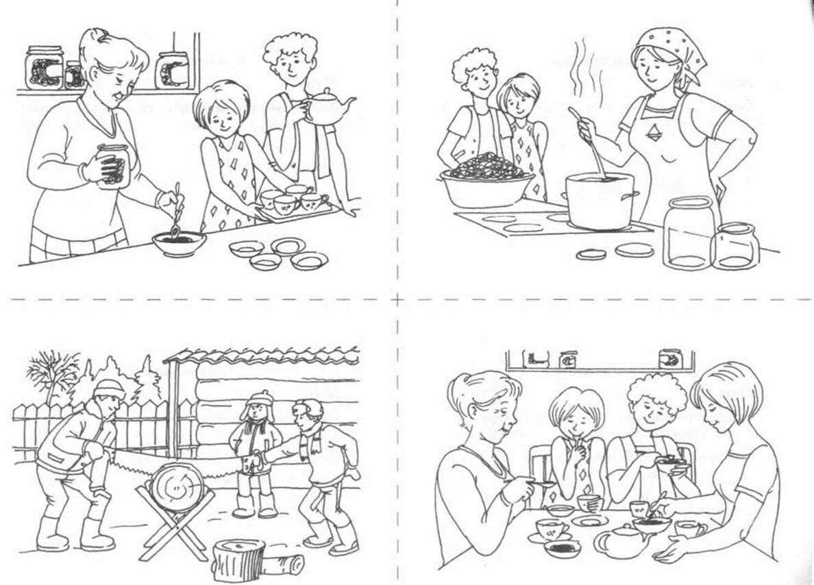 Сюжетные картинки раскраски. Сюжетный рисунок для детей. Семья задания для дошкольников. Сюжетные картины для детей.