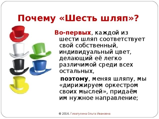 Примеры 6 шляп. 6 Шляп де Боно. 6 Шляп мышления Эдварда де Боно. Метод Боно 6 шляп. Метод 6 шляп мышления.