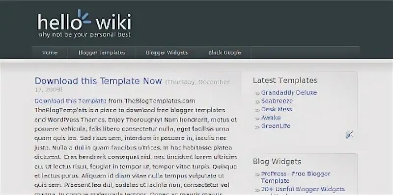 Hello wiki. Hello wiki
