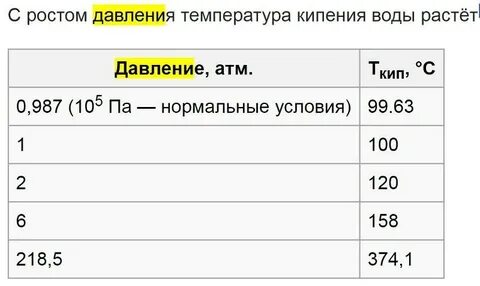 Какая температура кипения на высоте 3000 метров