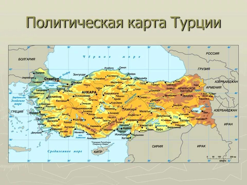 Турция презентация географическое положение. Границы Турции на карте. Карта Турции границы с соседними государствами. Турция на карте с границами государств.