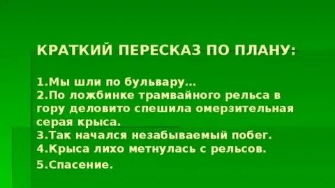 Сжатое изложение как спасали крысу