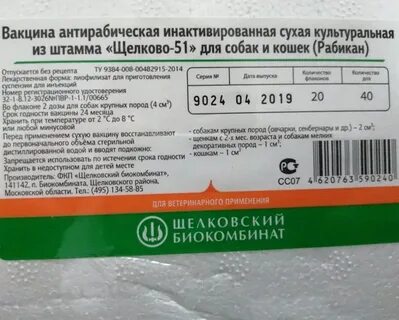 Рабиков вакцина инструкция