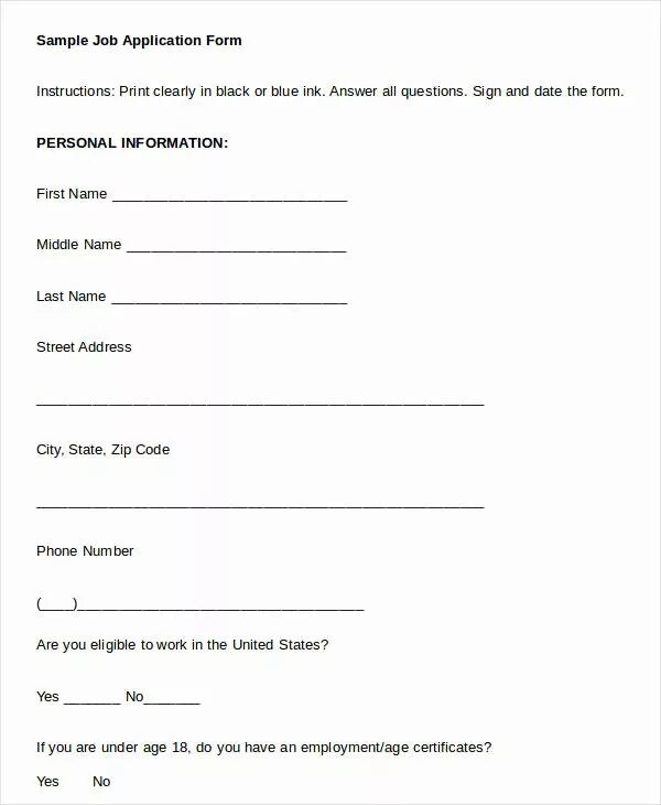 Application format. Job application form. application form for job. job application form example. application form for students.