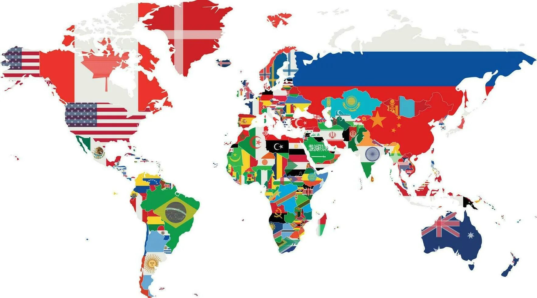 Политические карты с флагами