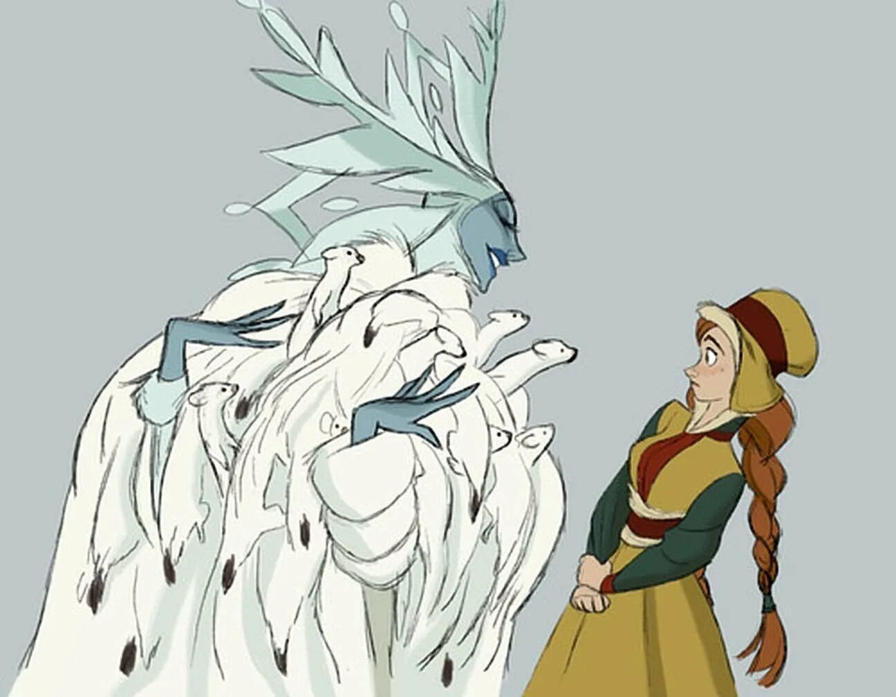 Frozen spider lily art