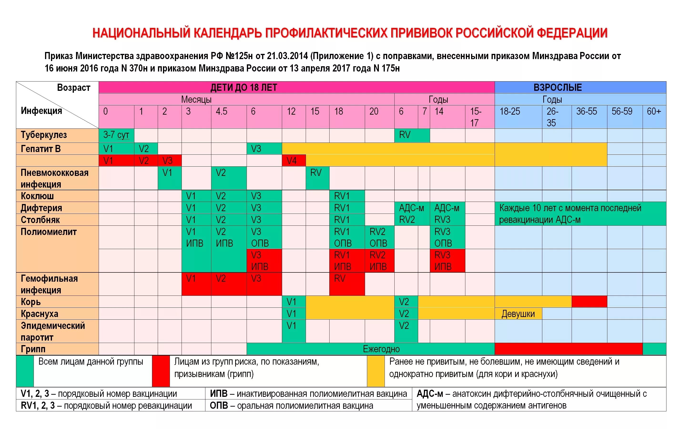 Календарь прививок корь краснуха