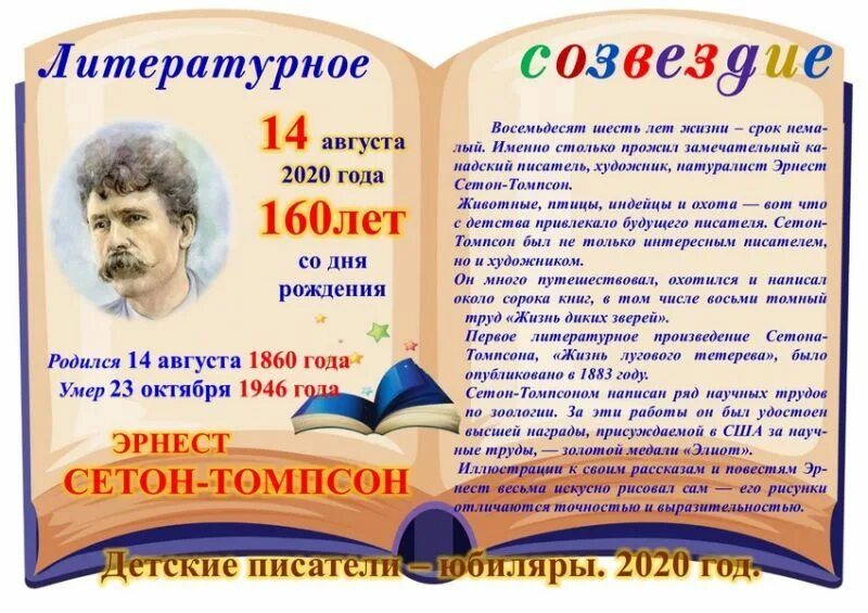 Писатели юбиляры сценарий