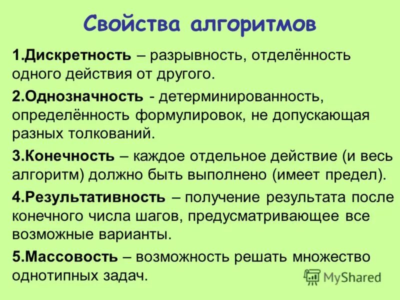 Однозначность алгоритма