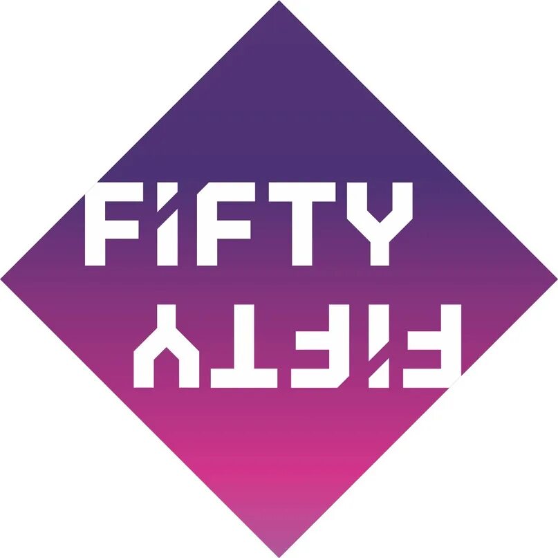 Фифти фифти тюмень. Фифти фифти. fifty лого. фифти фифти картинка. логотип fifty fifty.