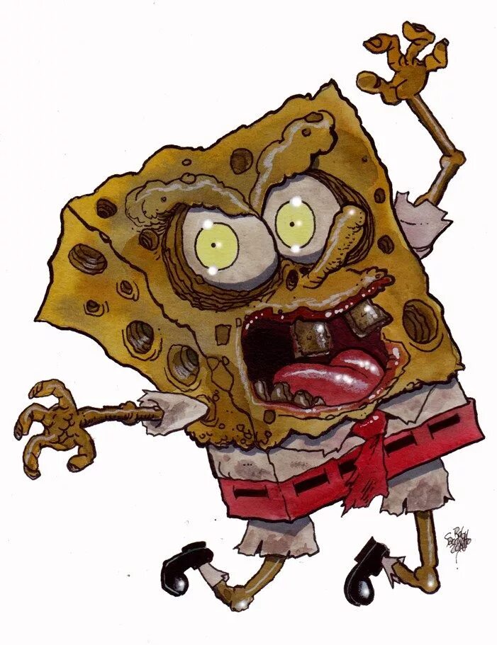 Spongebob horror. Злой Спанч Боб.