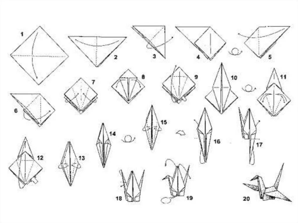 Сделать журавлика оригами пошаговая инструкция для начинающих. Оригами. Оригами Журавлик из бумаги. Схема бумажного журавлика. Оригами для начинающих Журавлик.