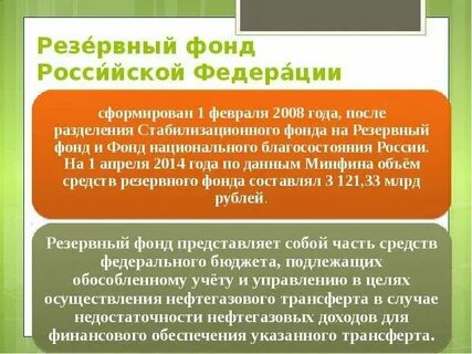 Резервный фонд какая сумма