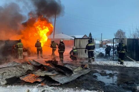 Пожар в новосибирске