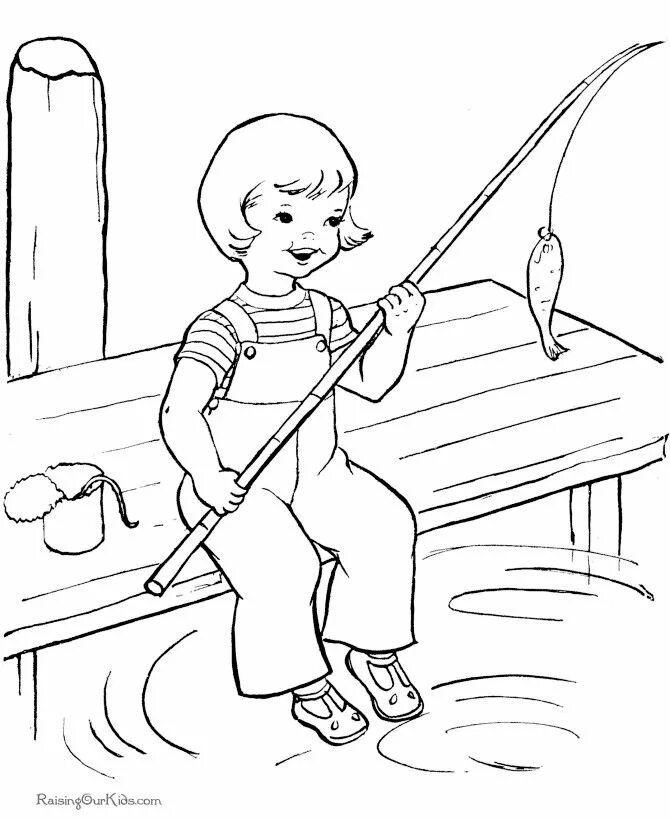 Раскраска рыбалка для детей распечатать Tackle Fishing Coloring Pages Free coloring pages, Coloring book pages, Camping