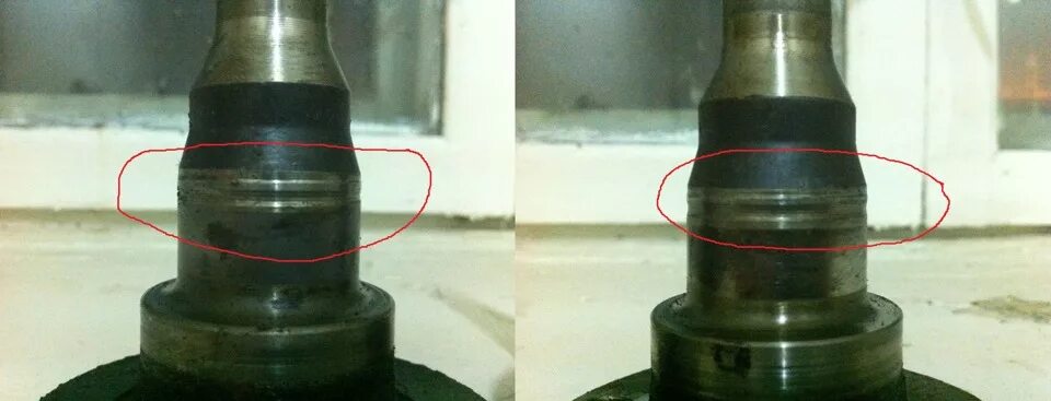 Износ цапф. Износ цапфы. изношенная цапфа ваз. износ задней крышки u760. нет отметки на цапфе.