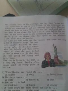 Read the text and the sentences after