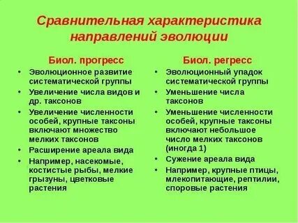 Характеристика направлений развития