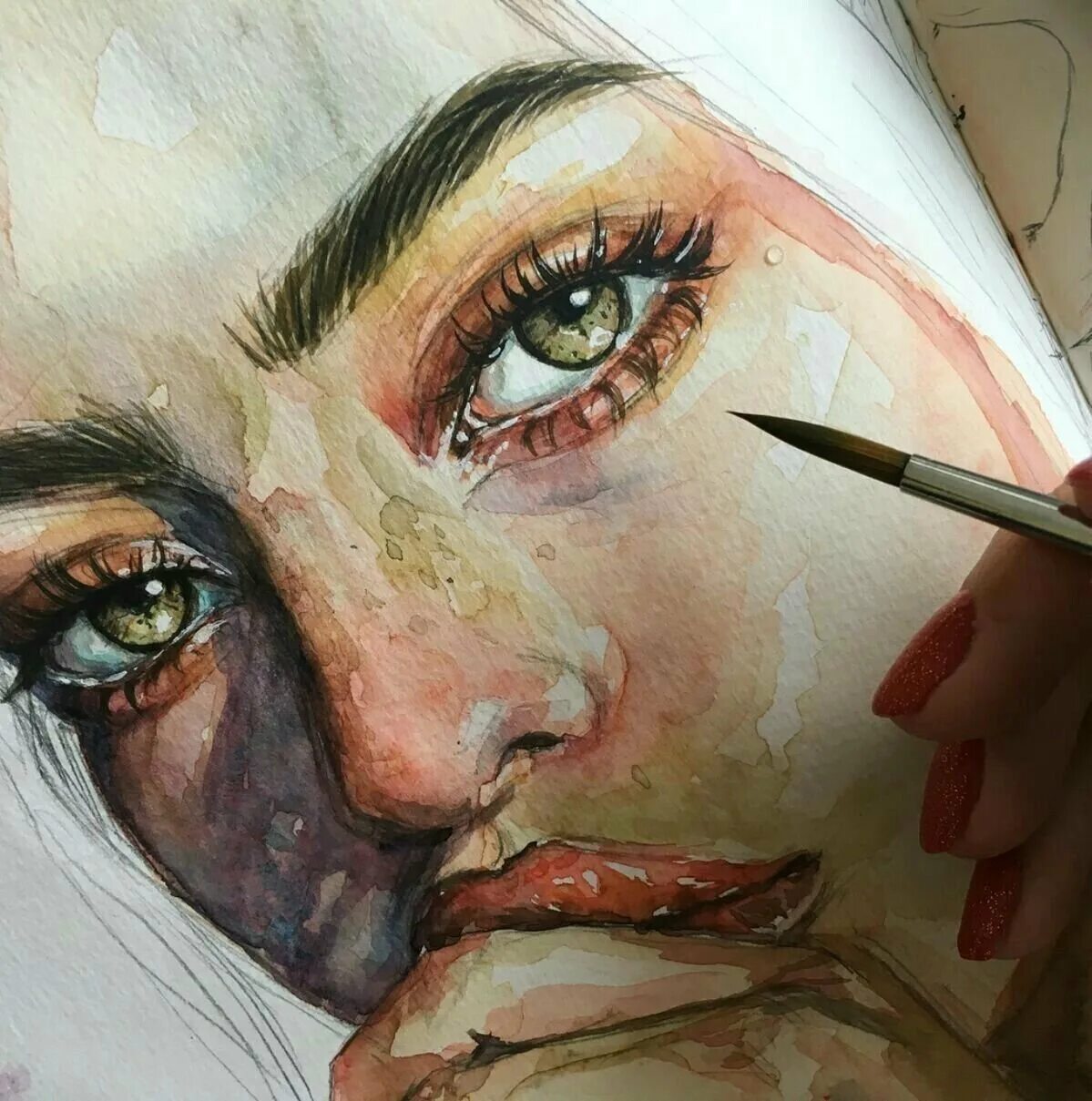 Эстетичные рисунки гуашью