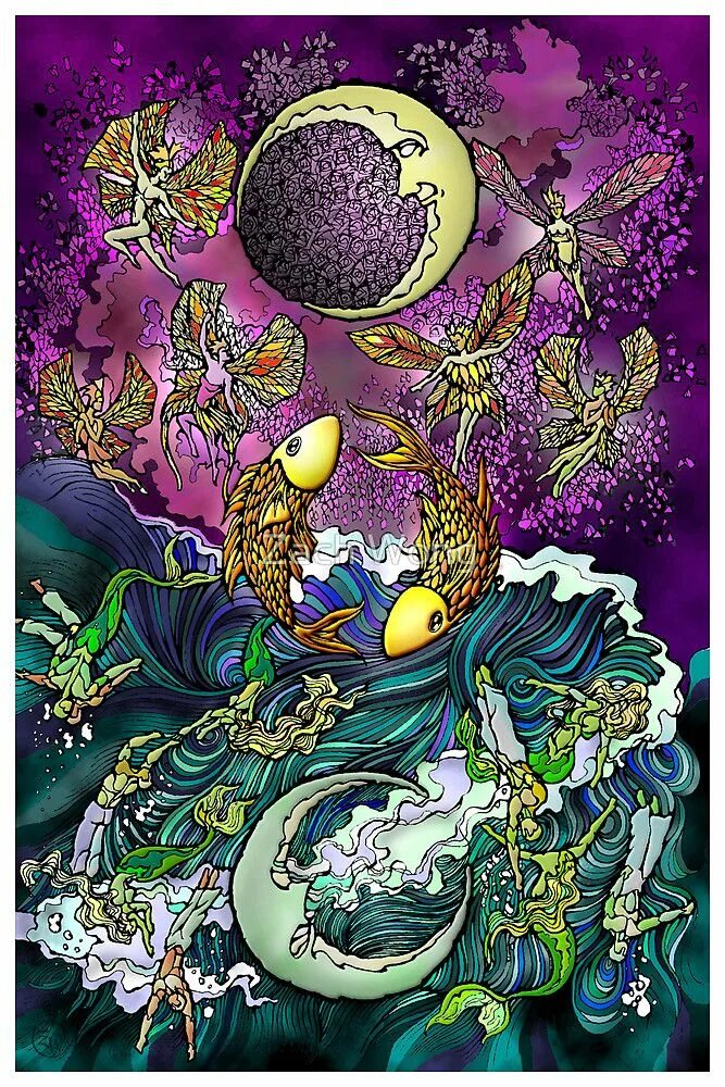 18 карта таро. Аркан луна таро. карта таро луна. таро the moon 18. the moon таро art.