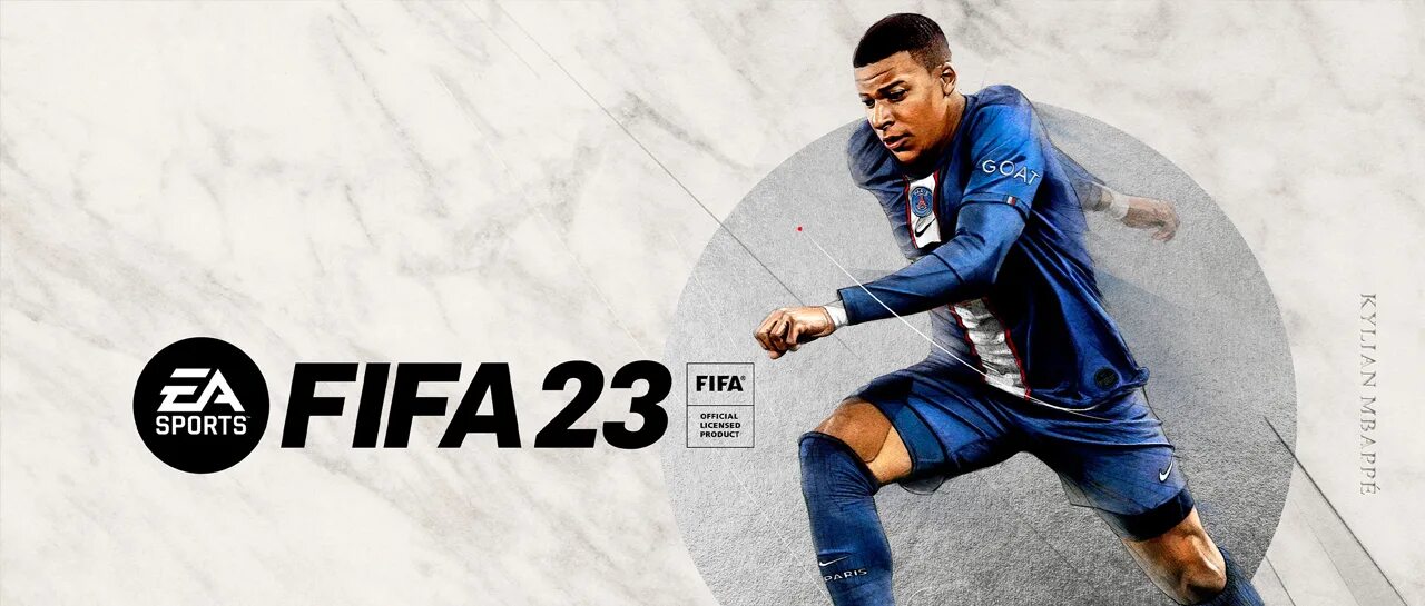 Ea fifa 23. Мбаппе ФИФА 23. ФИФА 23 обложка Мбаппе. Обои ФИФА 23. FIFA 23 Постер.