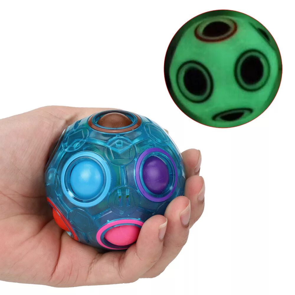 Светящийся антистресс. Головоломка Magic Rainbow Ball. Игрушка Magic Rainbow Ball. Puzzle Ball головоломка с шариками. Антистресс Фиджет бол.