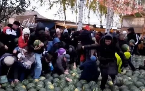 Раздача арбузов