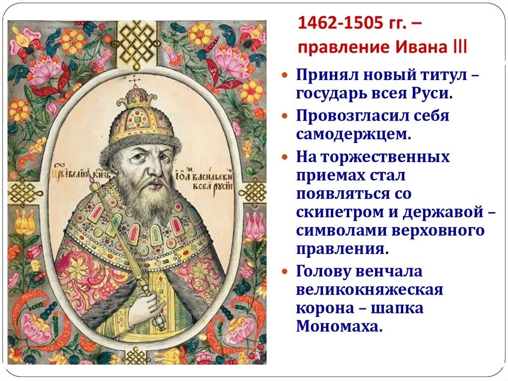 История ивана. 1462—1505 Гг. -правление Ивана III. 1462-1505 – Правление Ивана III. Иван 3 самодержец. Иван 3 Великий годы правления.