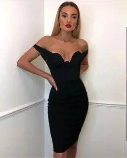 Облегающие платья с открытыми плечами