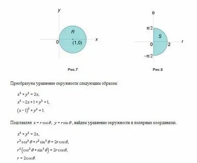 Окружность в полярной системе координат