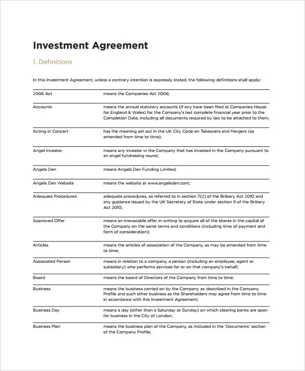 Deed of sale of property. Investment agreement. Investment agreement. Sha shareholder agreement. Investment agreement sample.
