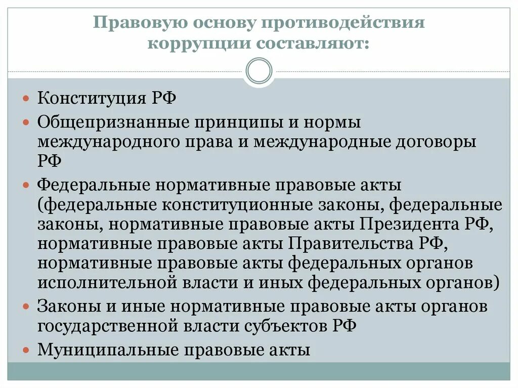 Международно правовое противодействие коррупции