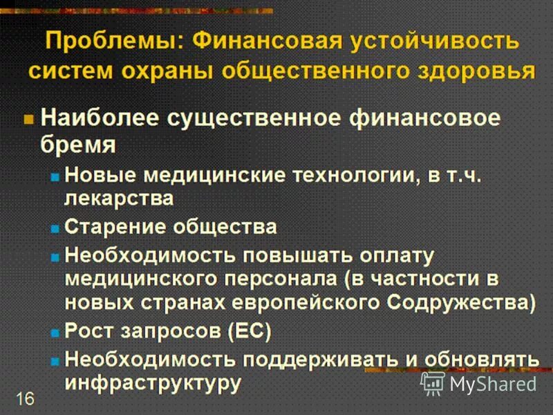 наиболее существенные проблемы