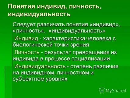 Характеристика для человека термины