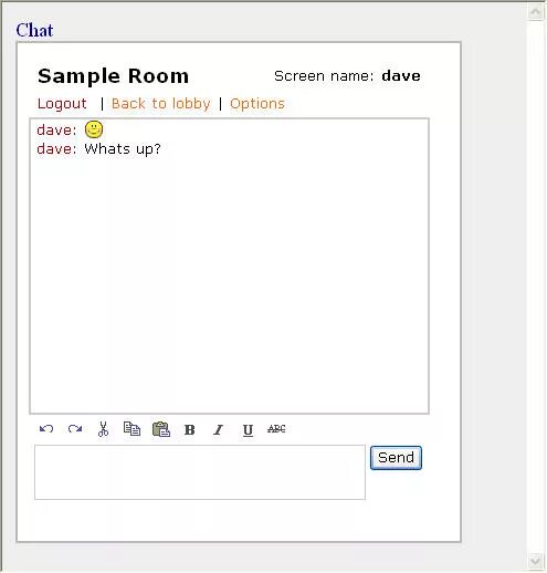 Chat programming. Chat room sample.