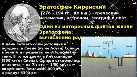 Кто из ученых рассчитал размеры земного шара