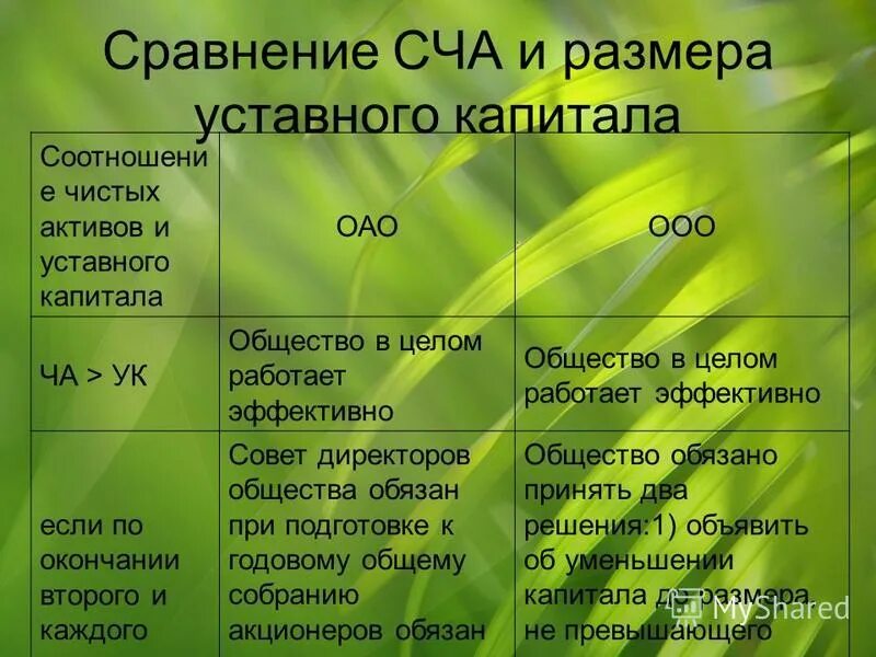 Какие ук ооо. Соотношение чистых активов и уставного капитала. Сумма чистых активов уставный капитал. Формула уставного капитала. Размер уставного капитала формула.