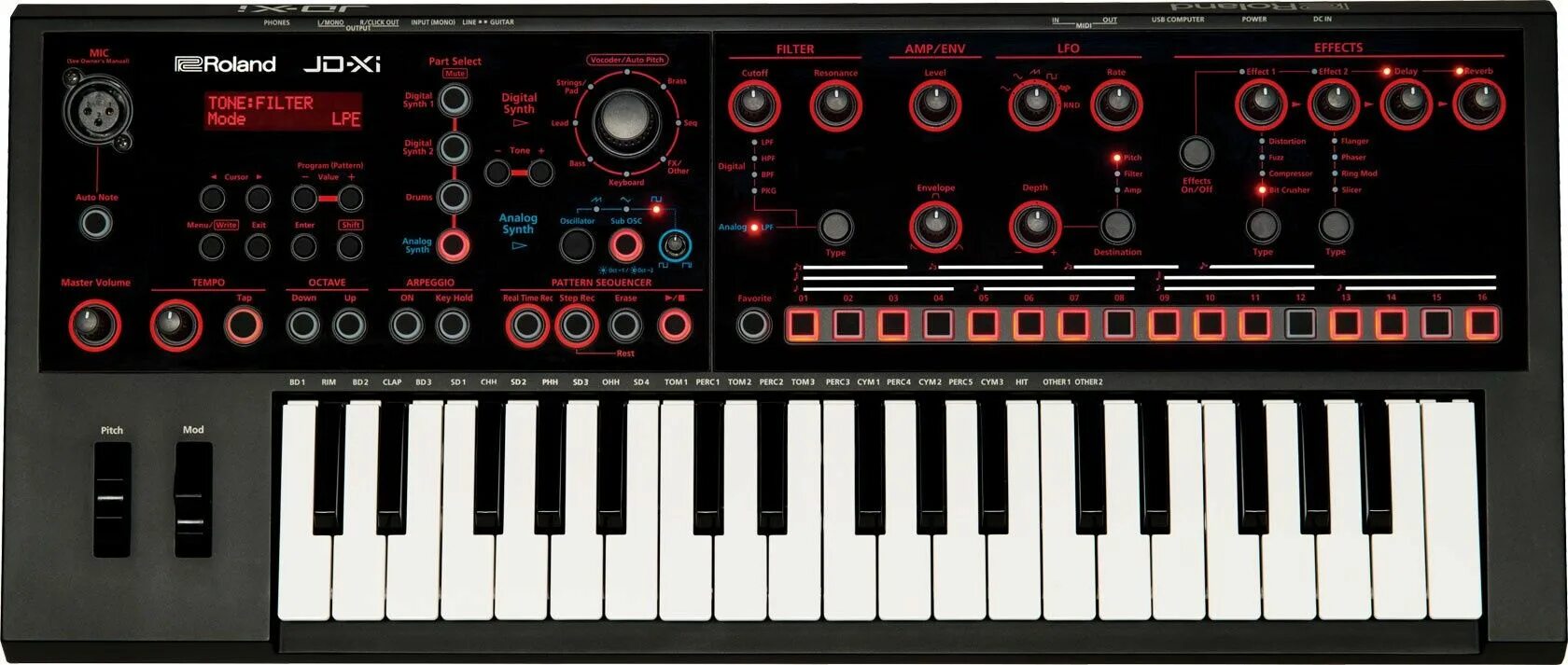 Как звучит синтезатор. Синтезаторы roland jd-xi. синтезатор roland jd-xa. синтезатор roland jd-xi черный. синтезатор аналоговый мини роланд.