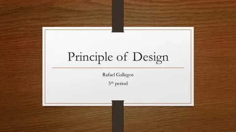 Principle of Design 