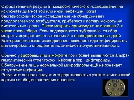 Результат микроскопического исследования